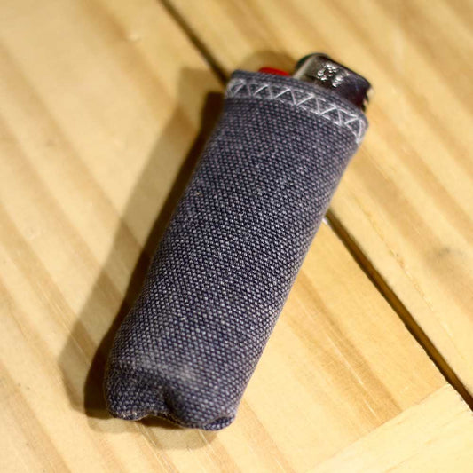 Lighter Sleeve - White on Grey Duck