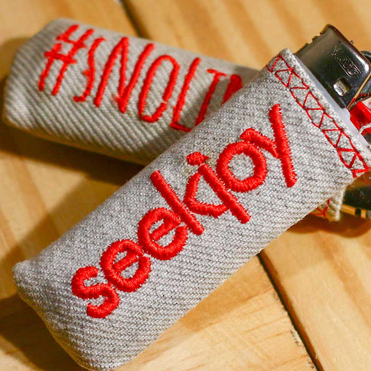 Lighter Sleeve - #sNoLine3 - Red on White