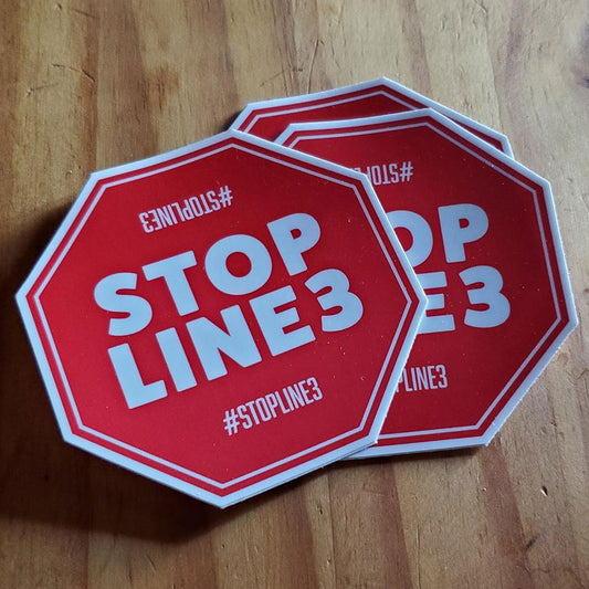 Die-Cut Stop Line 3 Stop Sign Sticker