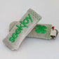 Upcycled Lighter Sleeve - Shamrock - Green on White Denim