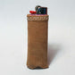 Upcycled Lighter Sleeve - White on Tan Duck