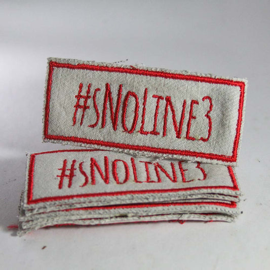 #sNoLine3 Patch - Red on White