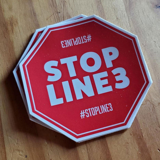 Die-Cut Stop Line 3 Stop Sign Sticker